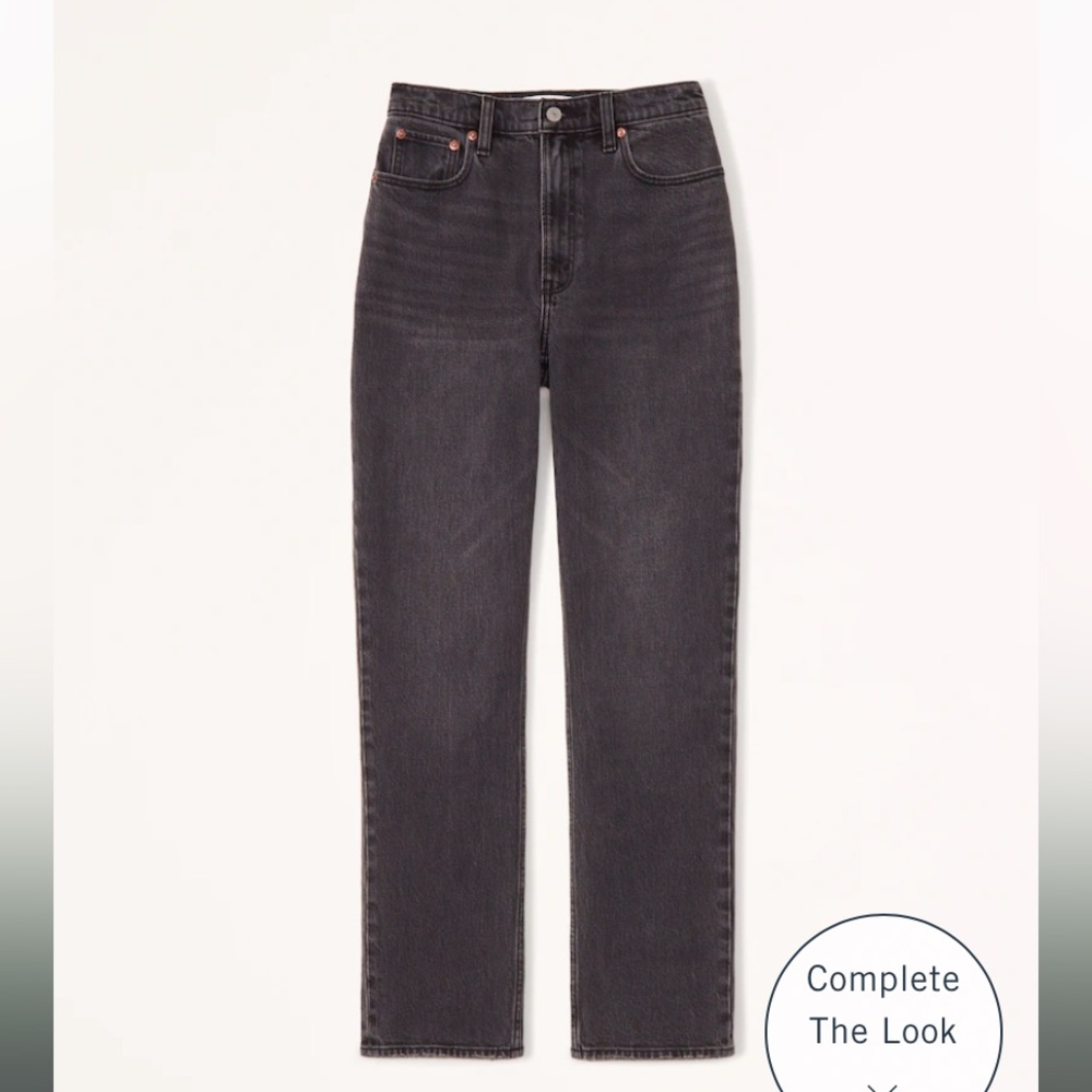 Abercrombie Ultra High Rise Straight Leg Jeans